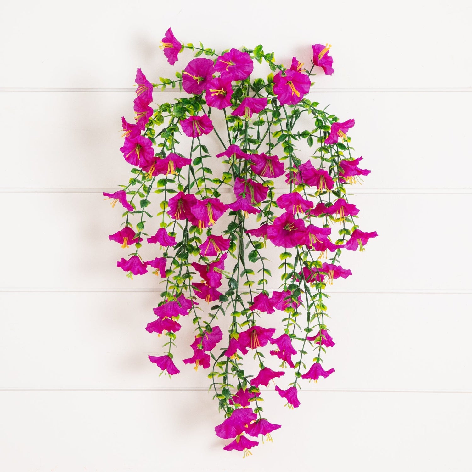morning glory indoor hanging plant 30" UV Resistant Artificial Morning Glory Hanging Plant (Indoor/Outdoo – Nearly Natural