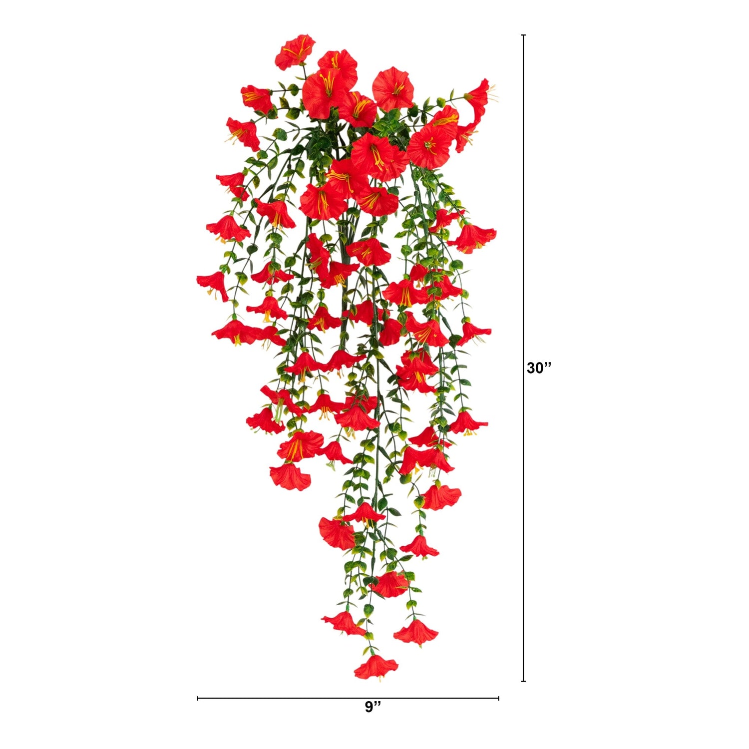 30" UV Resistant Artificial Morning Glory Hanging Plant (Indoor/Outdoor) - Set of 6