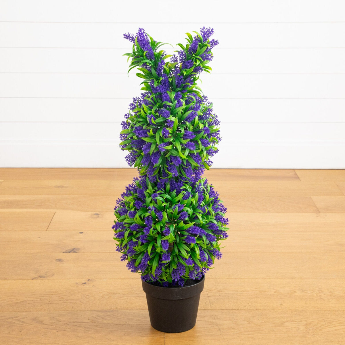 faux outdoor lavender plant 31" UV Resistant Artificial Easter Bunny Shaped Lavender Topiary (Indo –  Nearly Natural
