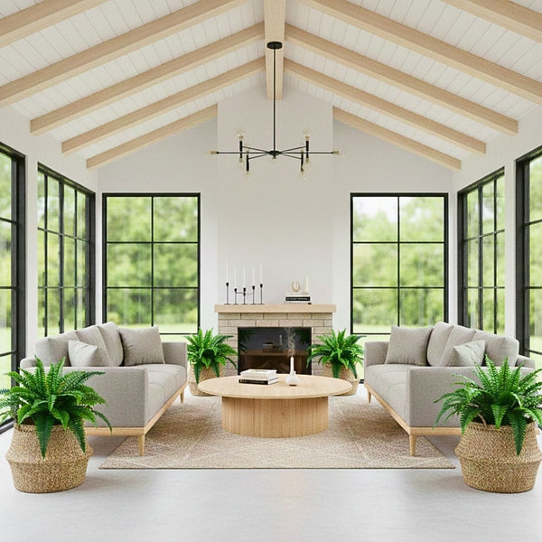 32" Artificial Boston Fern - Set of 2