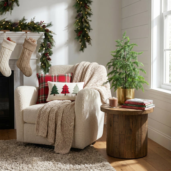 33” Artificial Real Touch Drooping Cedar Christmas Tree