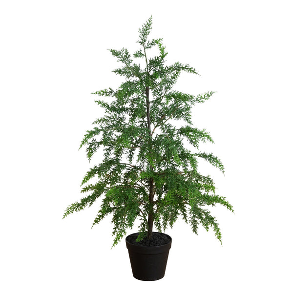 33” Artificial Real Touch Drooping Cedar Christmas Tree