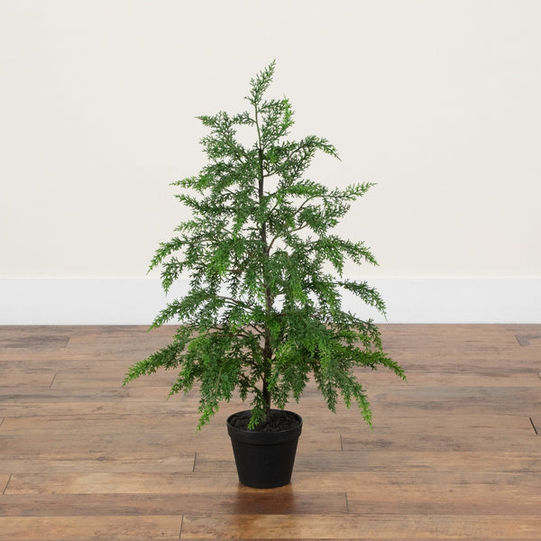 33” Artificial Real Touch Drooping Cedar Christmas Tree