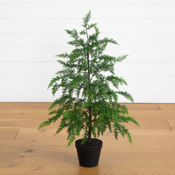 33” Artificial Real Touch Drooping Cedar Christmas Tree