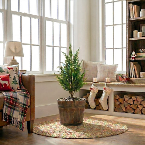 33” Artificial Real Touch Winter Cypress Tree