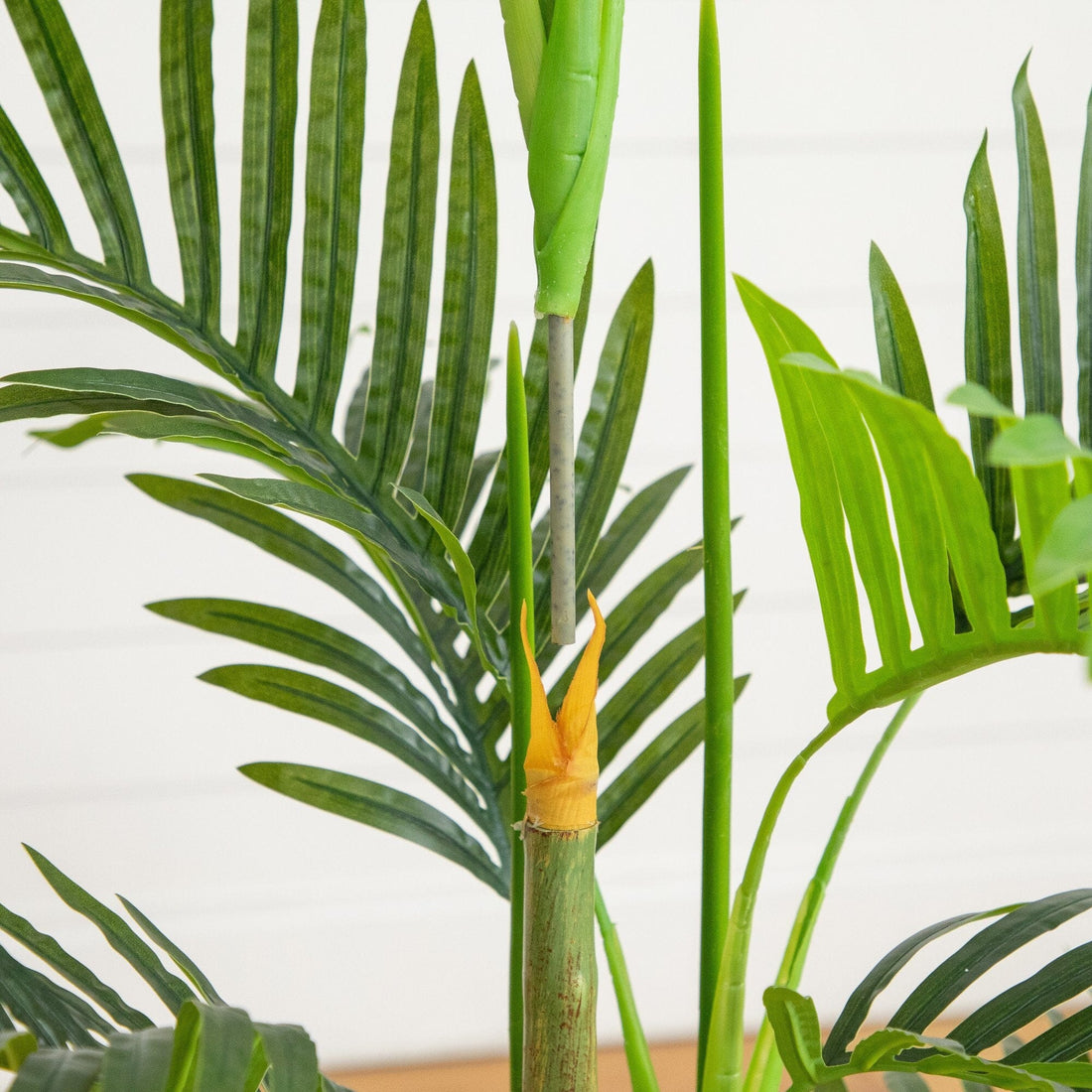 artificial areca palm leaves 3.5' Artificial Areca Palm Tree in White Round Planter – Nearly Natural