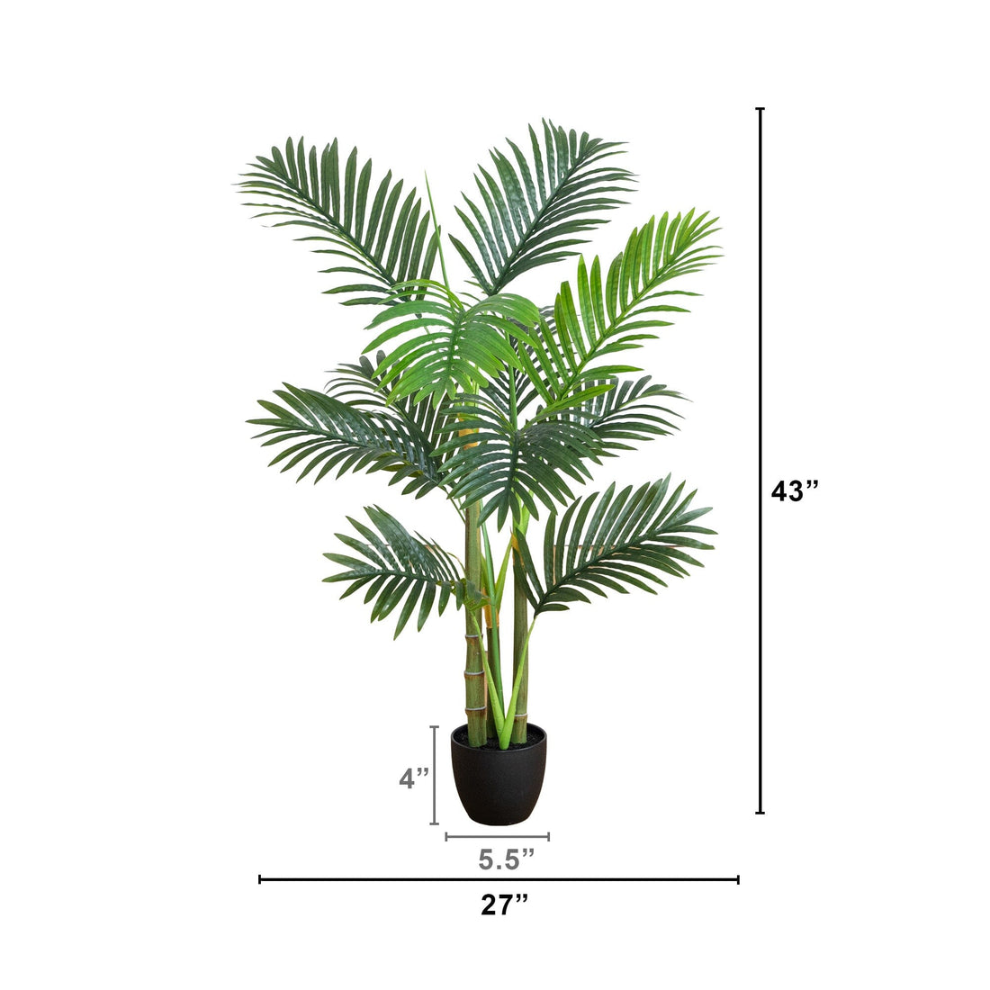 nearly natural silk areca palm tree 3.5' Artificial Areca Palm Tree – Nearly Natural