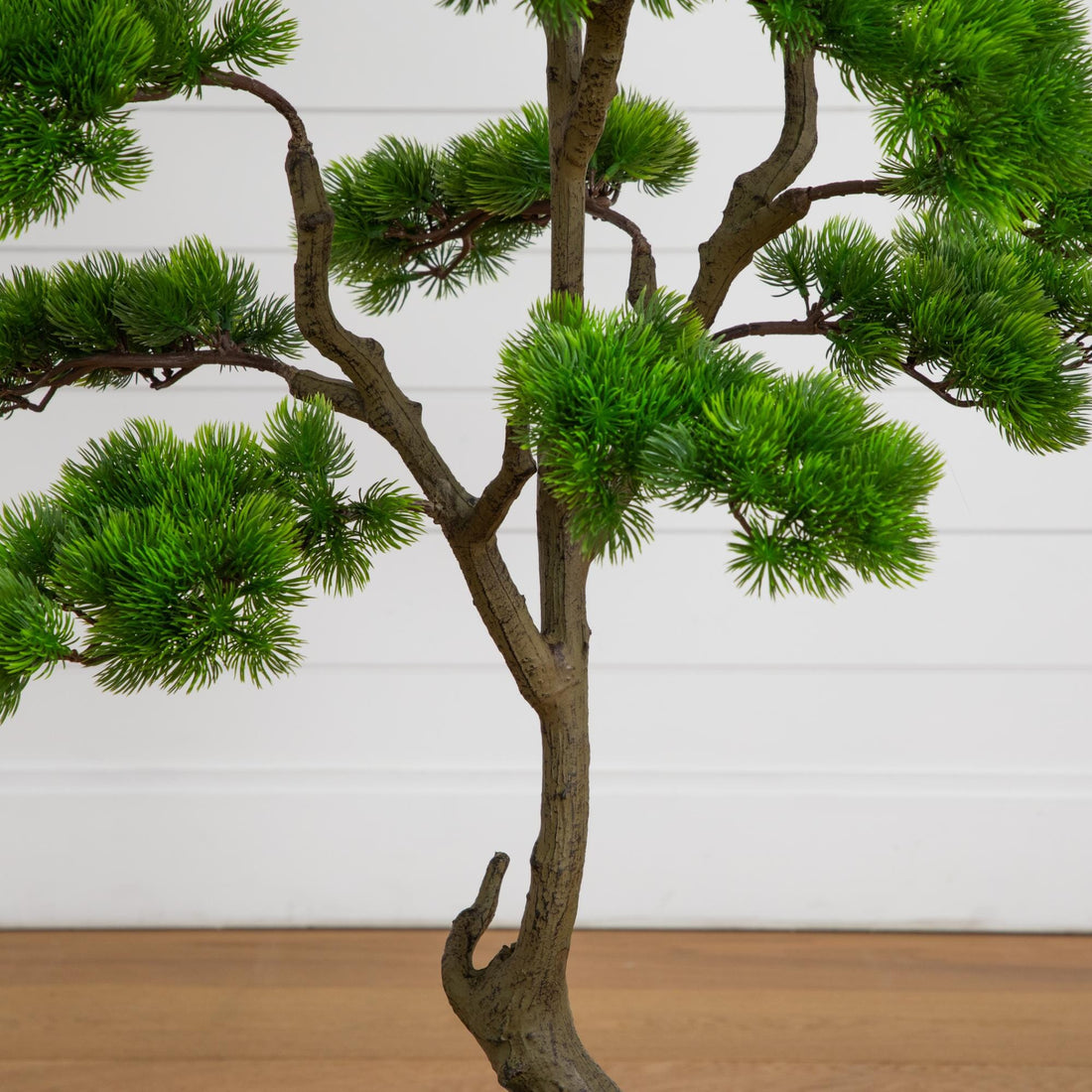 outdoor artificial bonsai tree 3.5' Artificial Bonsai Style Cedar Tree in Decorative White Planter