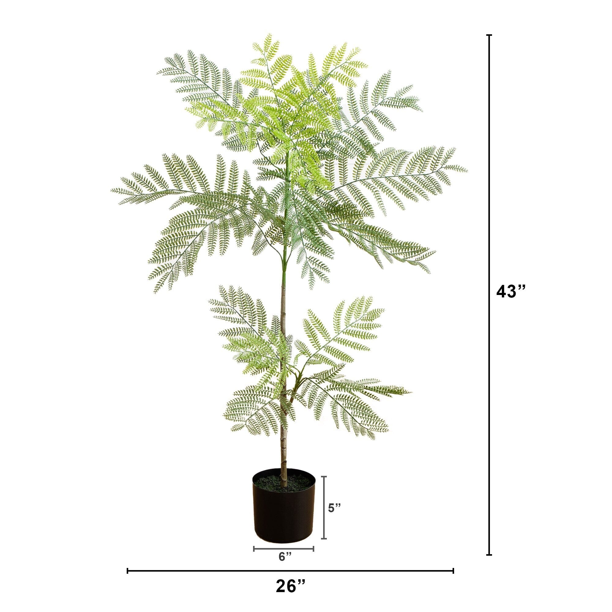 3.5' Artificial Minimalist Jacaranda Tree | Nearly Natural