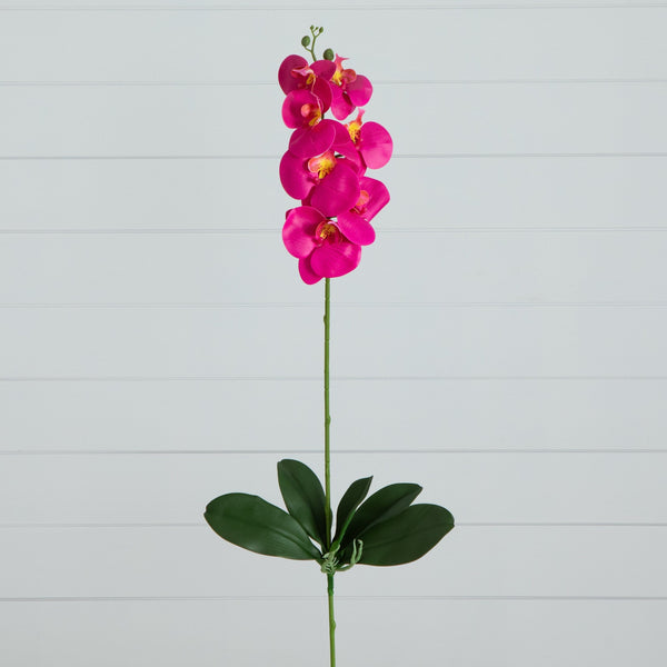 35" Artificial Orchid Flower Stems - Set of 3