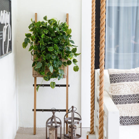 pothos plant hanging ideas Nearly Natural 36in. UV Resistant Artificial Pothos Hanging Plant (Indoor/Outdoor)