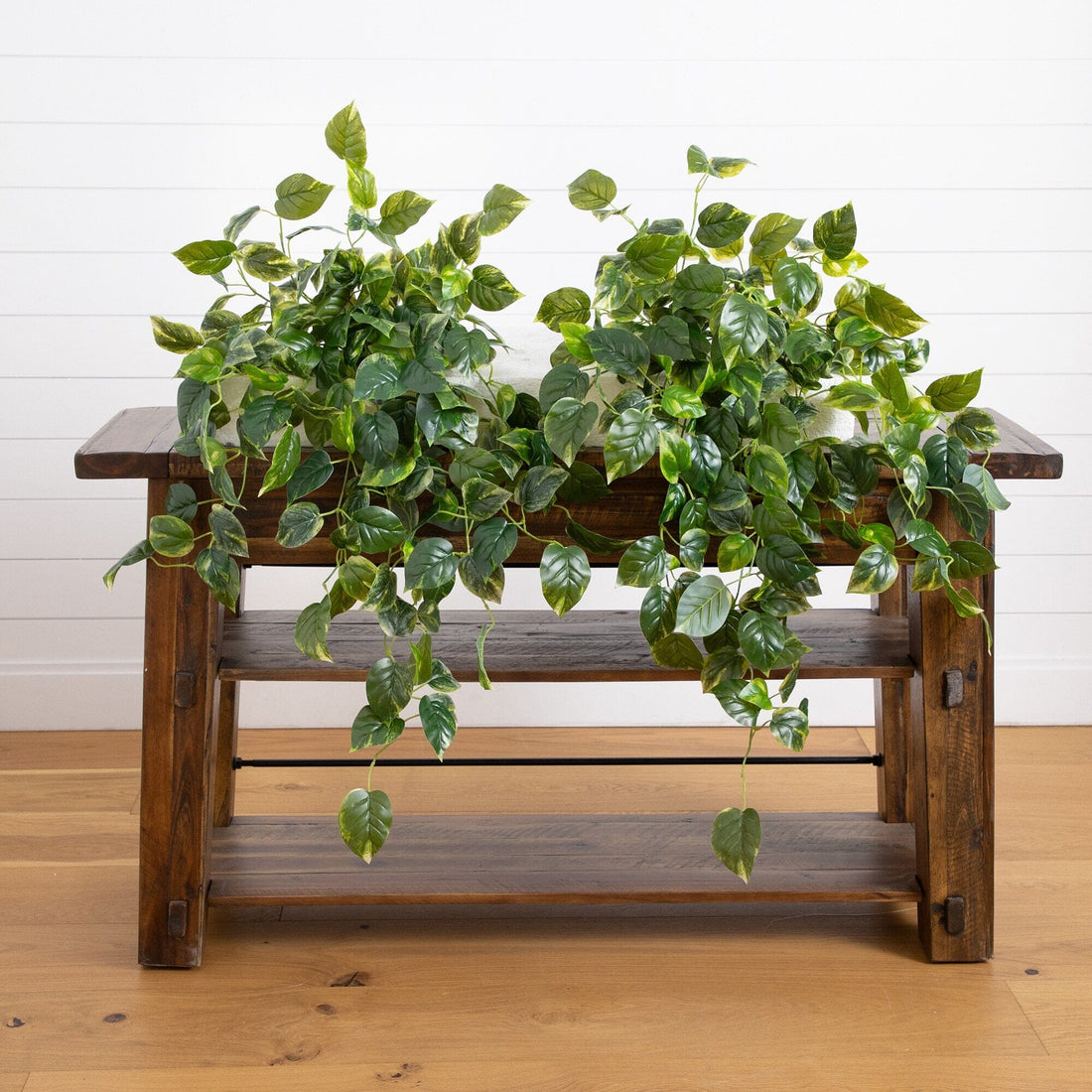 Nearly Natural 36 in. UV Resistant Artificial Pothos Hanging Plant (Indoor/Outdoor)