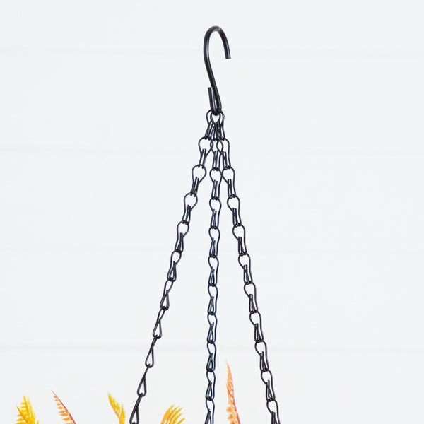 36' UV Resistant Autumn Artificial Fall Fern Hanging Basket (Indoor/Outdoor)