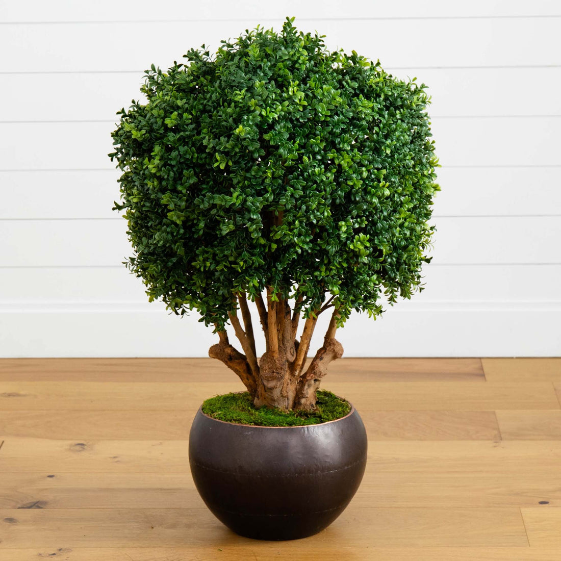 artificial indoor topiary plants 38” Boxwood Artificial Topiary Tree in Decorative Bowl (Indoor/Outdoor)