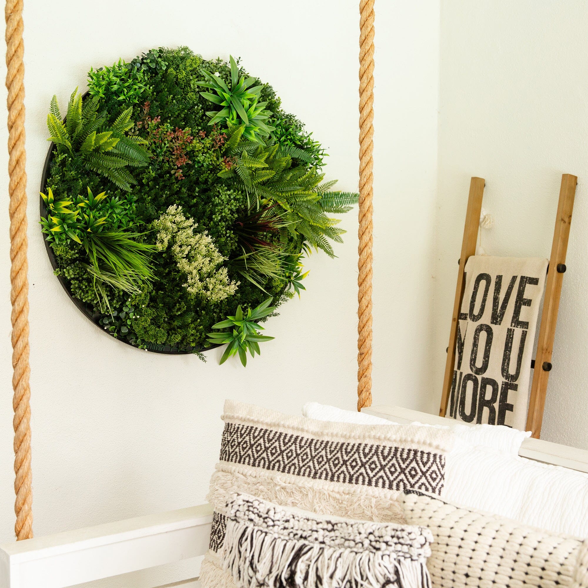 38” UV Resistant Amazon Rainforest Artificial Living Wall Art