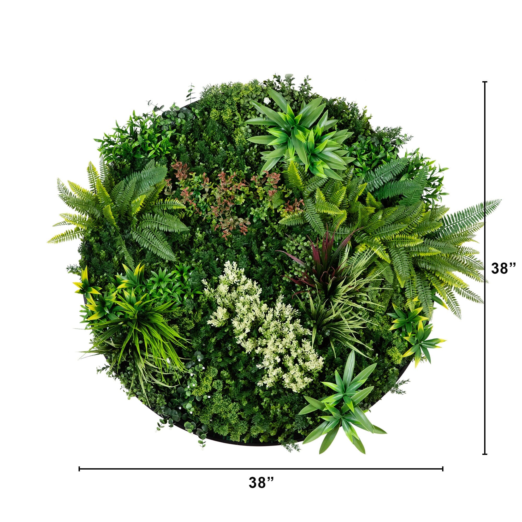 38” UV Resistant Amazon Rainforest Artificial Living Wall Art