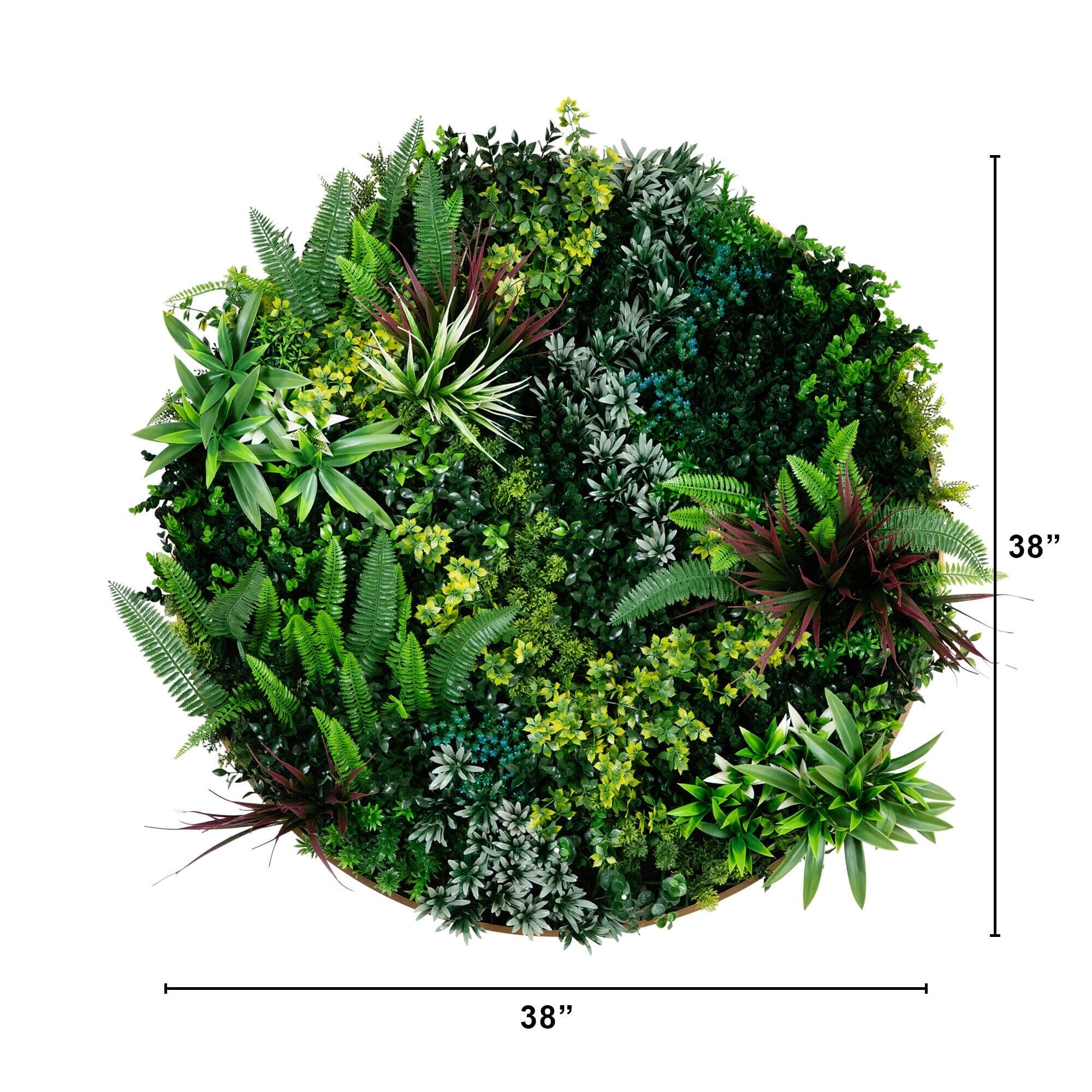 38” UV Resistant Virgin Islands Artificial Living Wall Art Panel