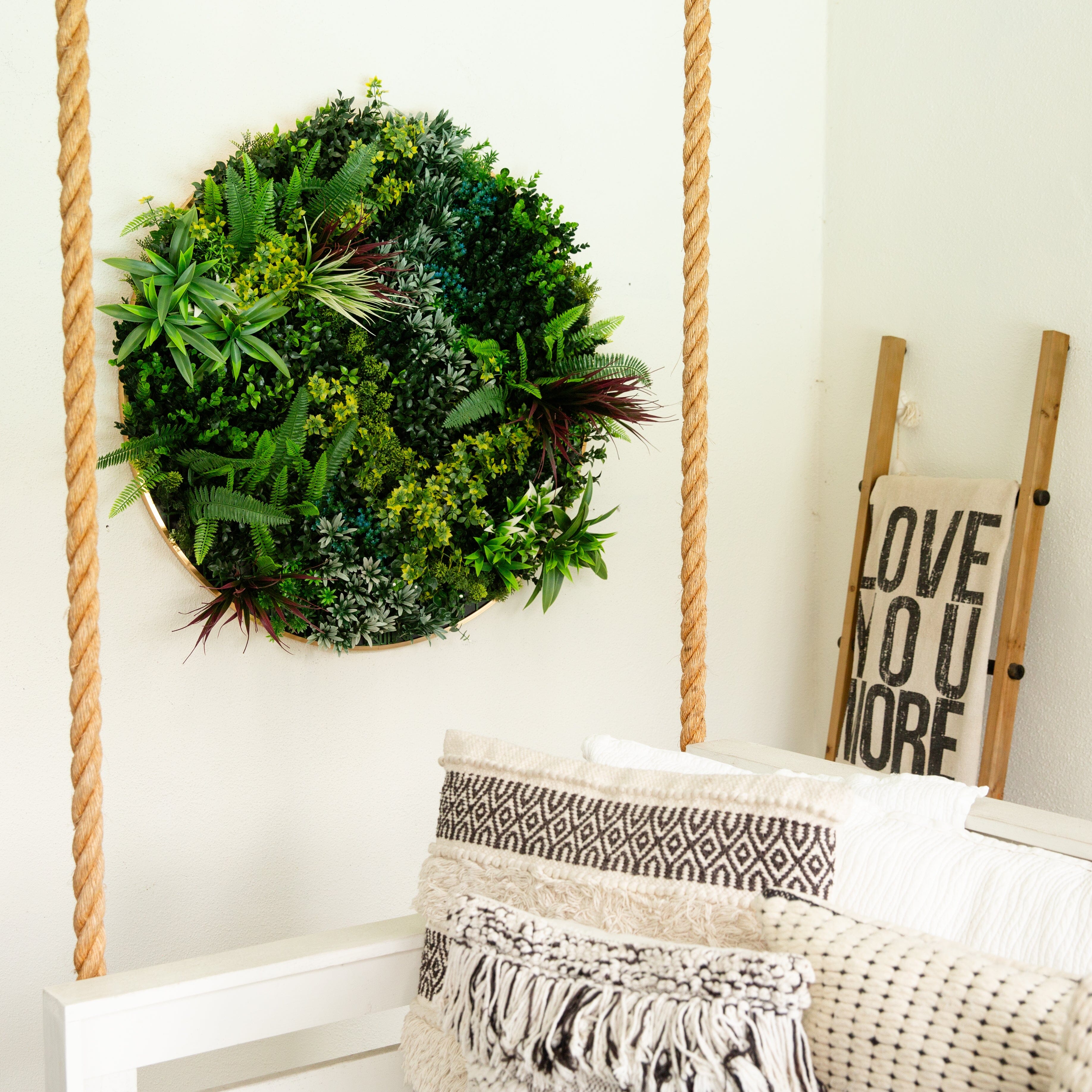 38” UV Resistant Virgin Islands Artificial Living Wall Art Panel