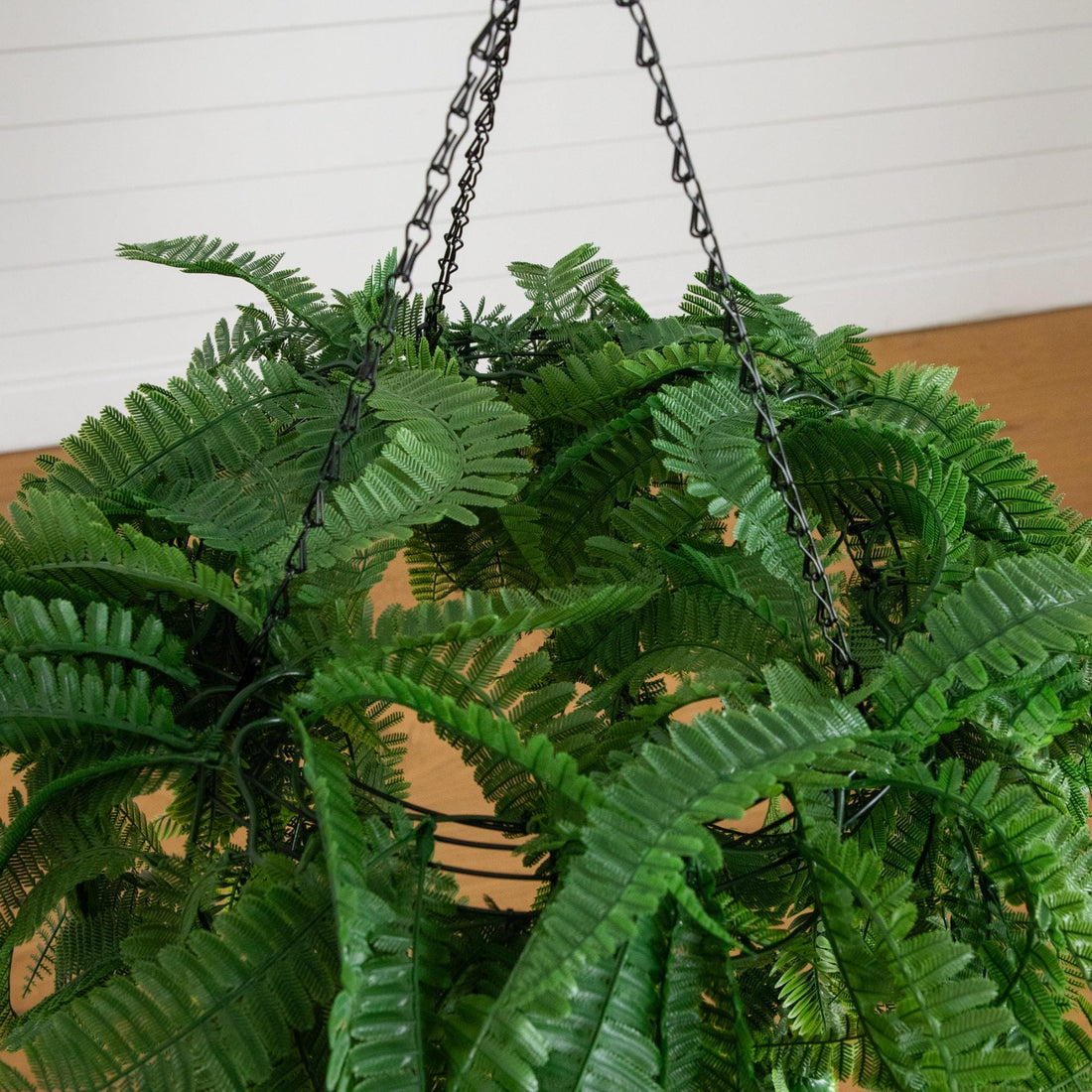 ring hanging planter 39” UV Resistant Artificial Mixed Ferns Plant in Hanging Ring (Indoor/ –  Nearly Natural
