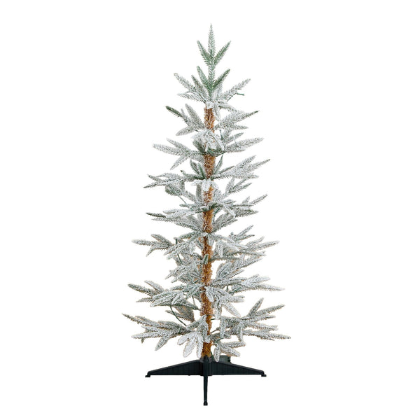 3’Pre-Lit Artificial Flocked Woodland Fir Christmas Tree with 20 Warm White LED Lights