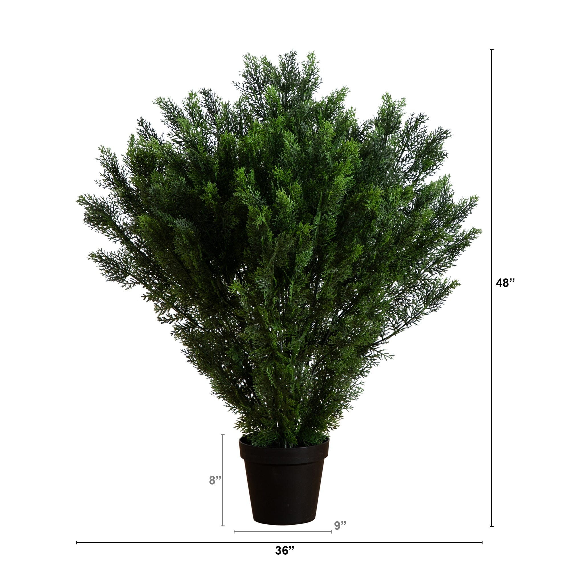 4' Artificial Cedar Bush UV Resistant (Indoor/Outdoor) | Nearly