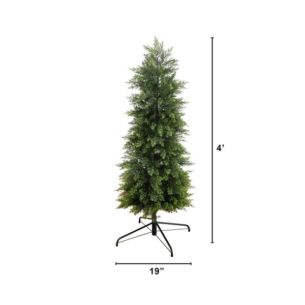 4’ Artificial Cedar Christmas Tree
