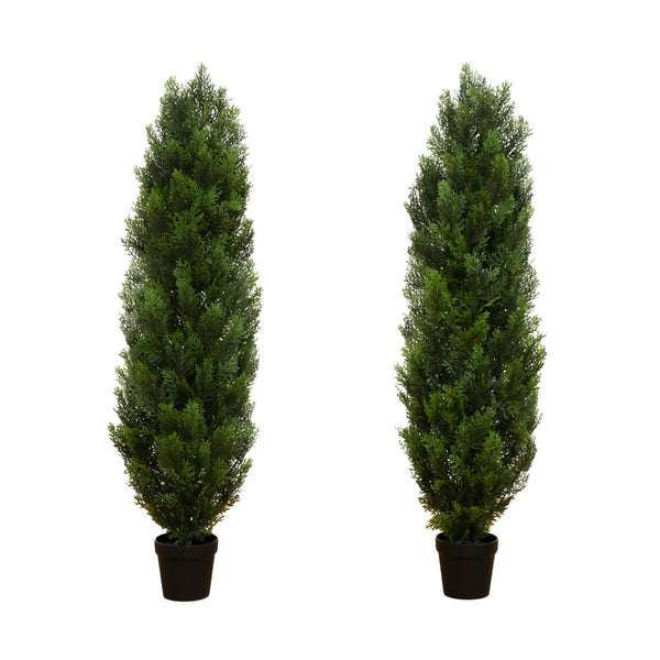 4’ Artificial Cedar Tree UV Resistant (Indoor/Outdoor) - Set of 2