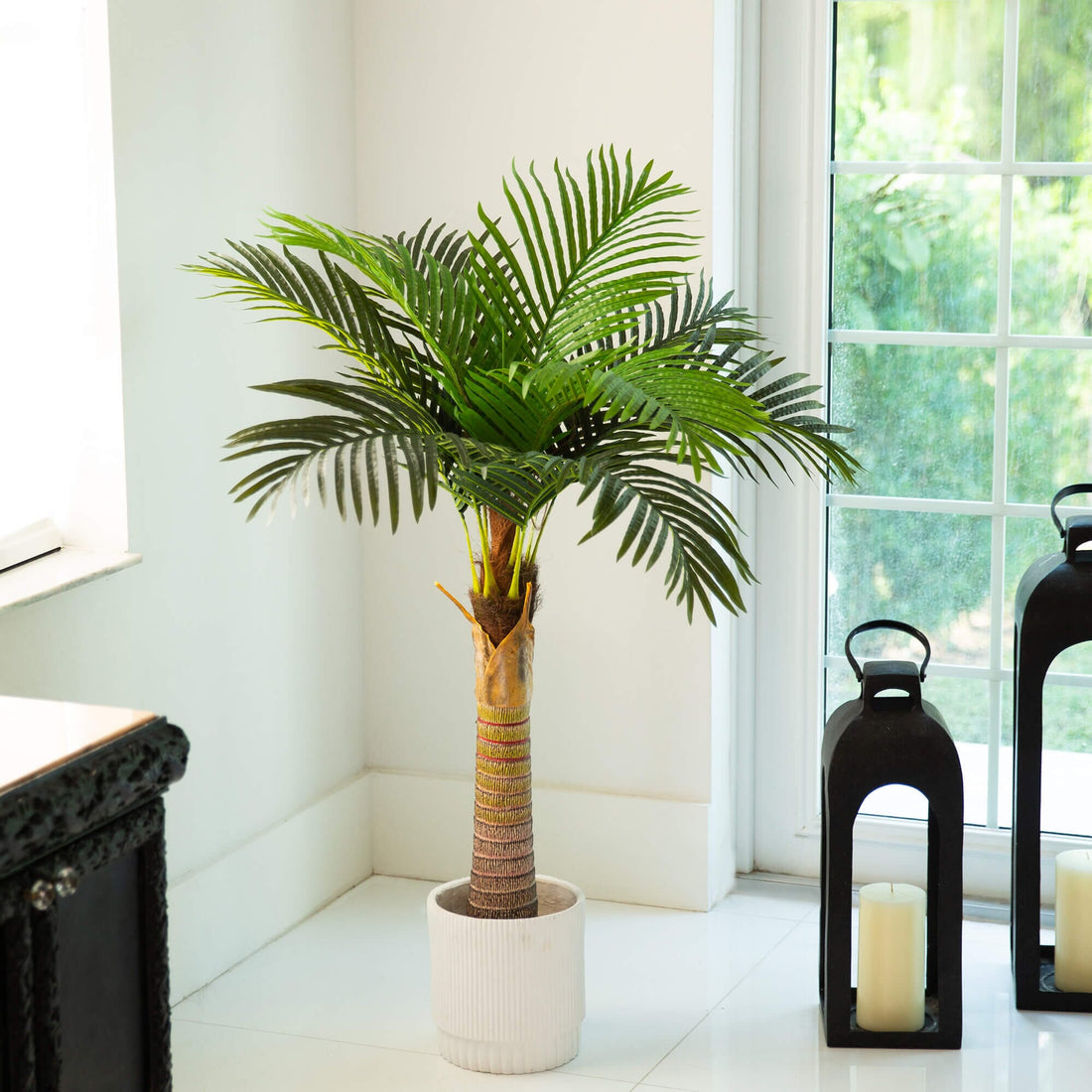 coconut palm tree houseplant Nearly Natural 4 ft. Artificial Coconut Palm Tree