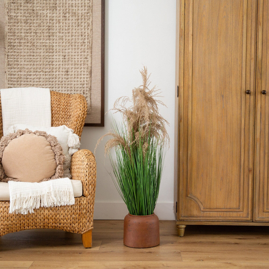Nearly Natural 4 ft. Artificial Pampas Grass