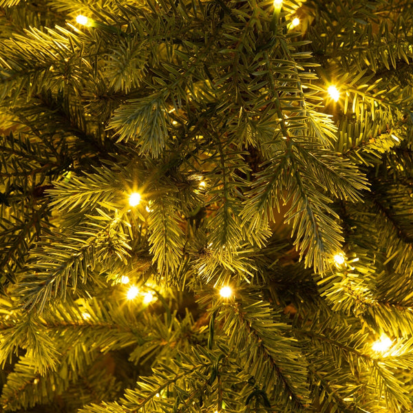4' Artificial Pre-Lit Christmas Tree with 60 LED Lights in Gray Ceramic Planter