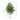 4' Artificial Real Touch Christmas Pine with Pinecones in White Decorative Planter