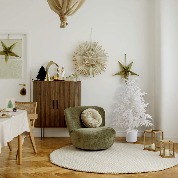 4' Artificial Real Touch White Norfolk Island Pine Christmas Tree with Natural Look