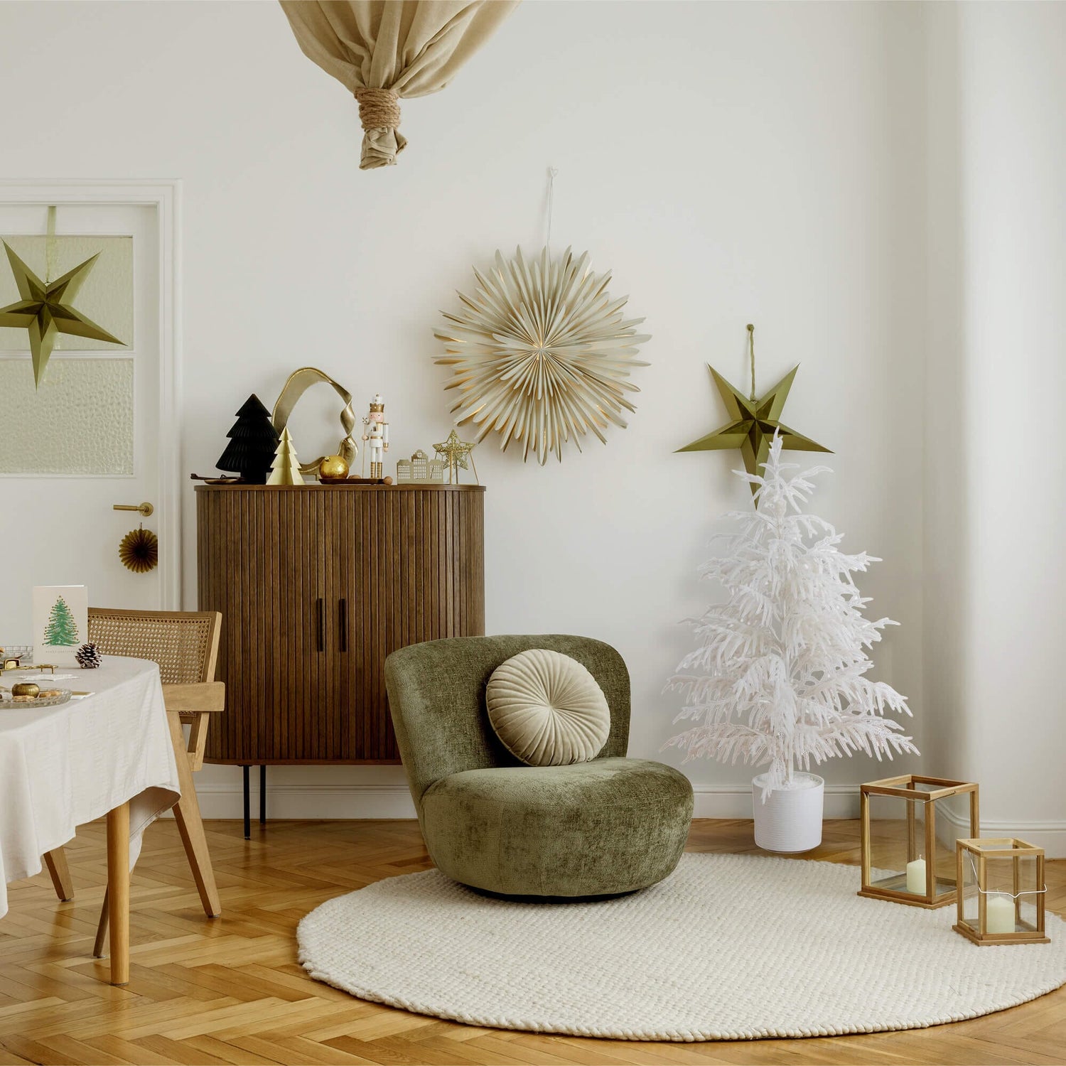 4' Artificial Real Touch White Norfolk Island Pine Christmas Tree with Natural Look