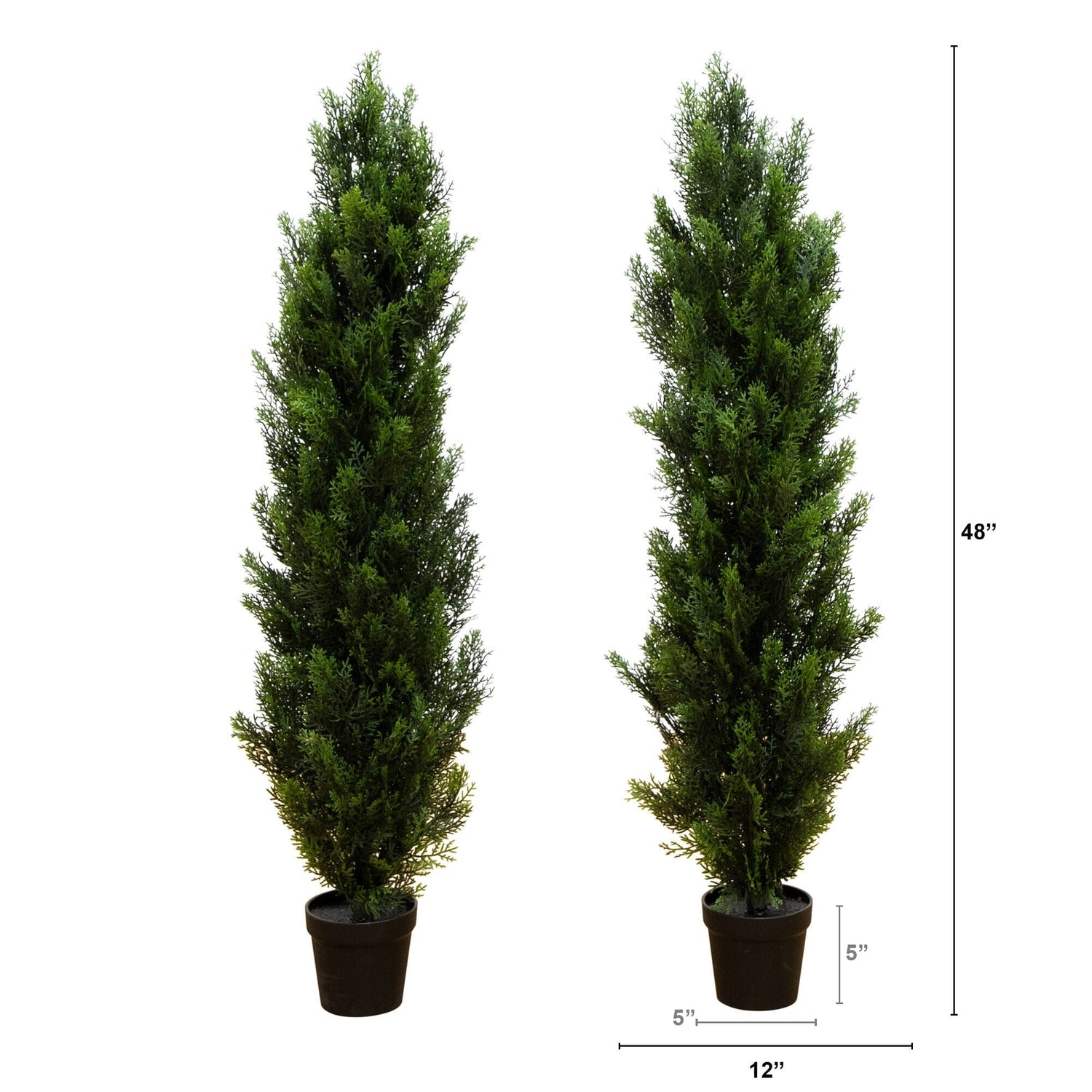 outdoor plastic plants for sale Nearly Natural 4ft. Artificial Topiary Cedar Tree UV Resistant (Indoor/Outdoor)