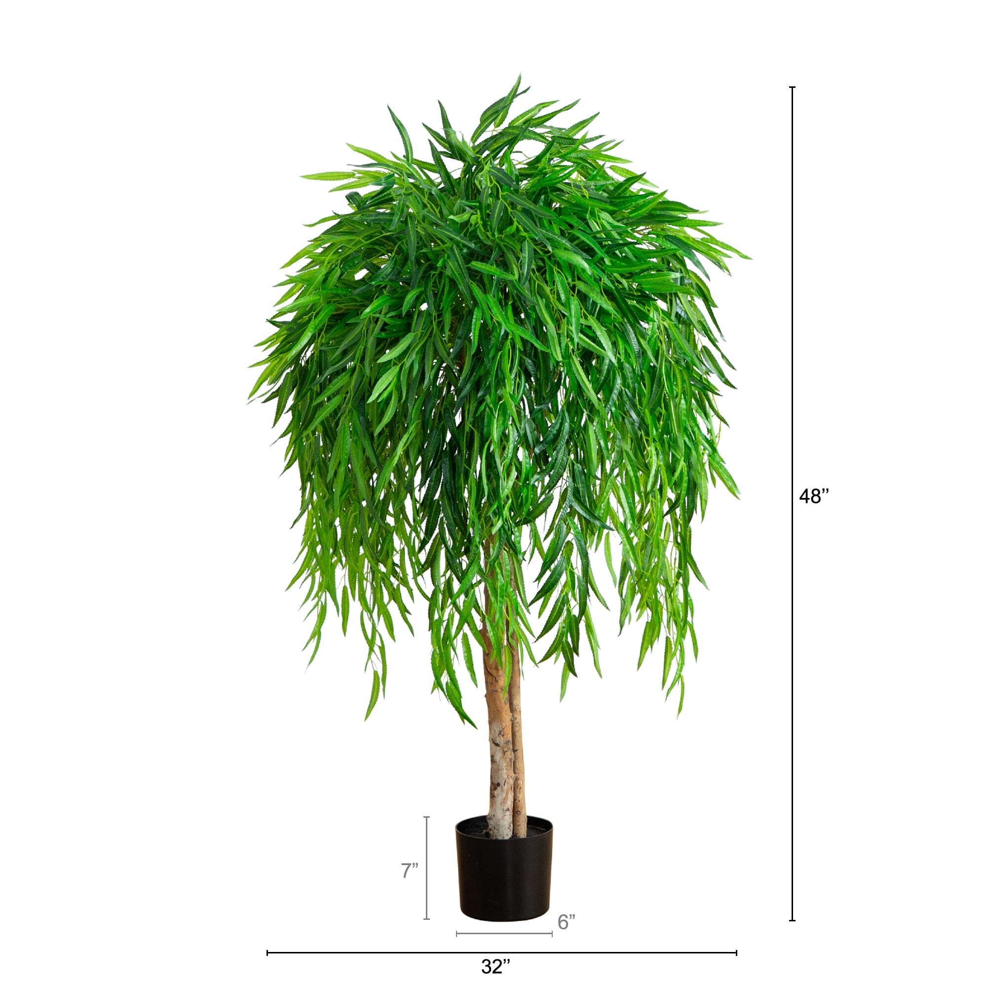 4' Artificial Willow Tree (Real Touch) | Nearly Natural