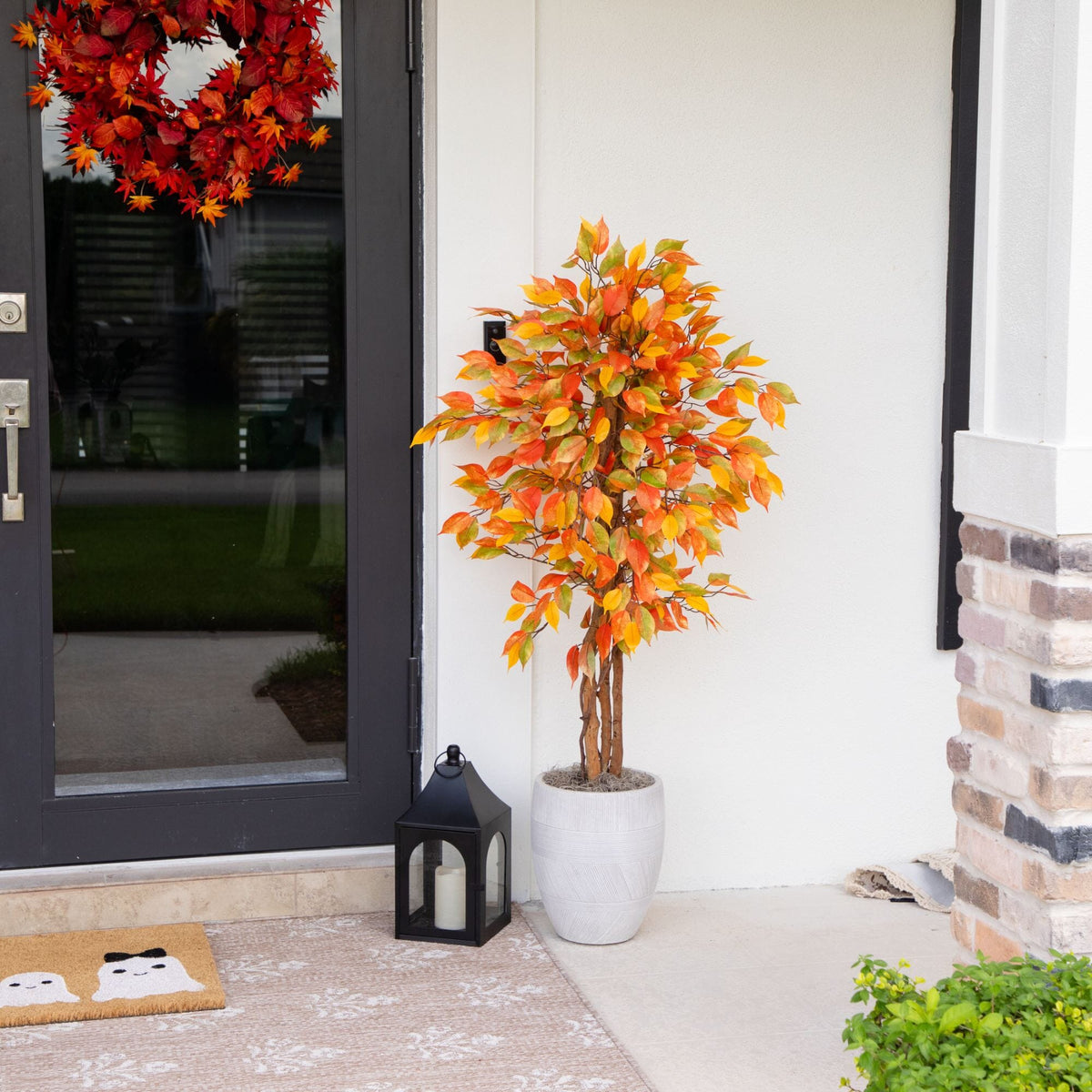 4’ Autumn Ficus Artificial Fall Tree