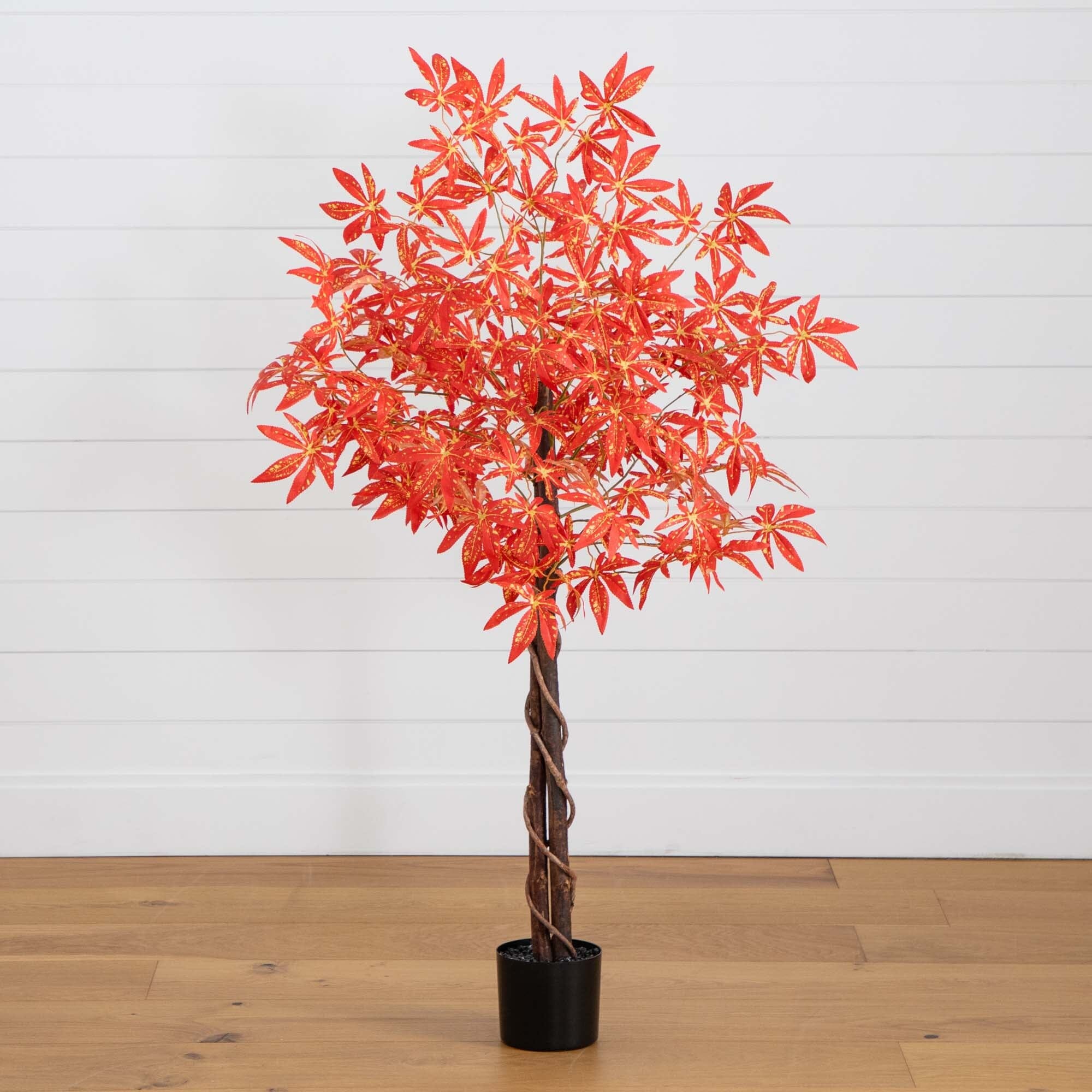 4' Autumn Vibrant Maple Artificial Fall Tree | Nearly Natural