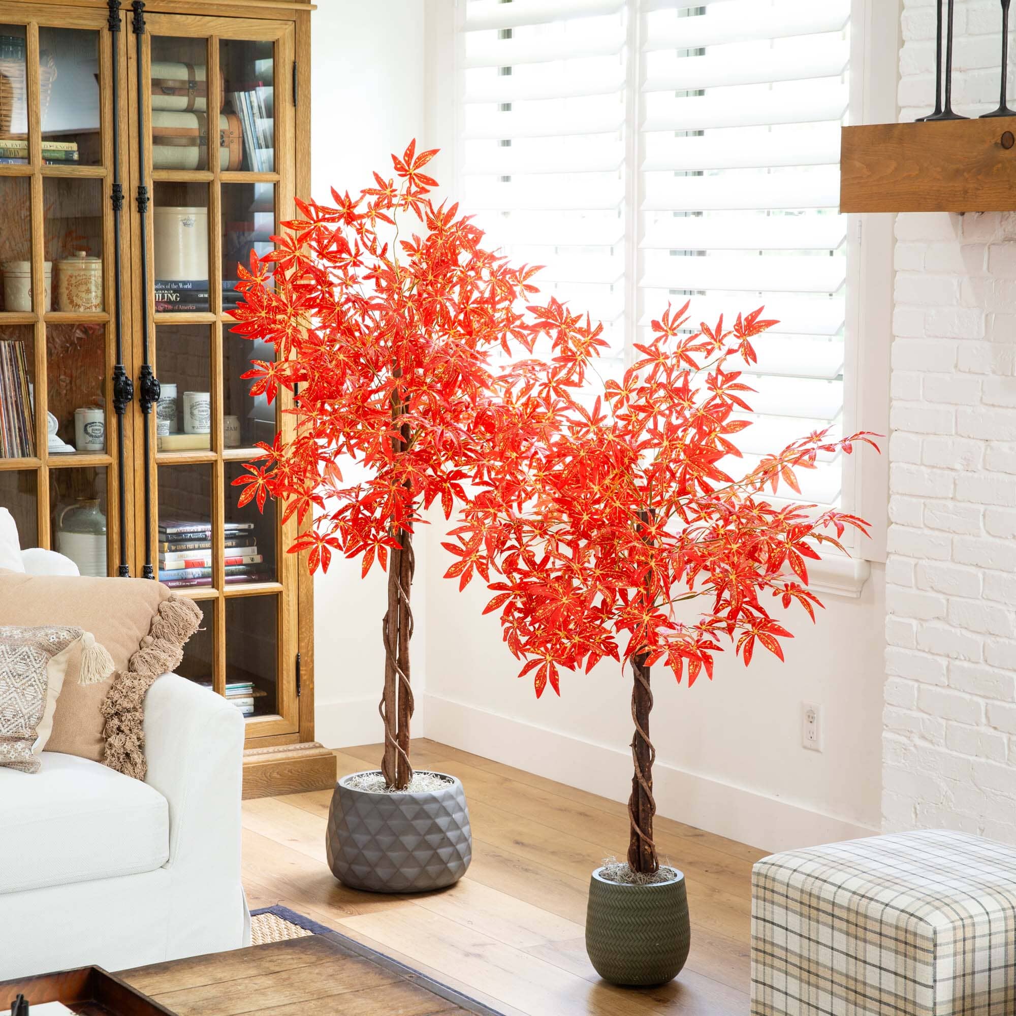 4' Autumn Vibrant Maple Artificial Fall Tree | Nearly Natural