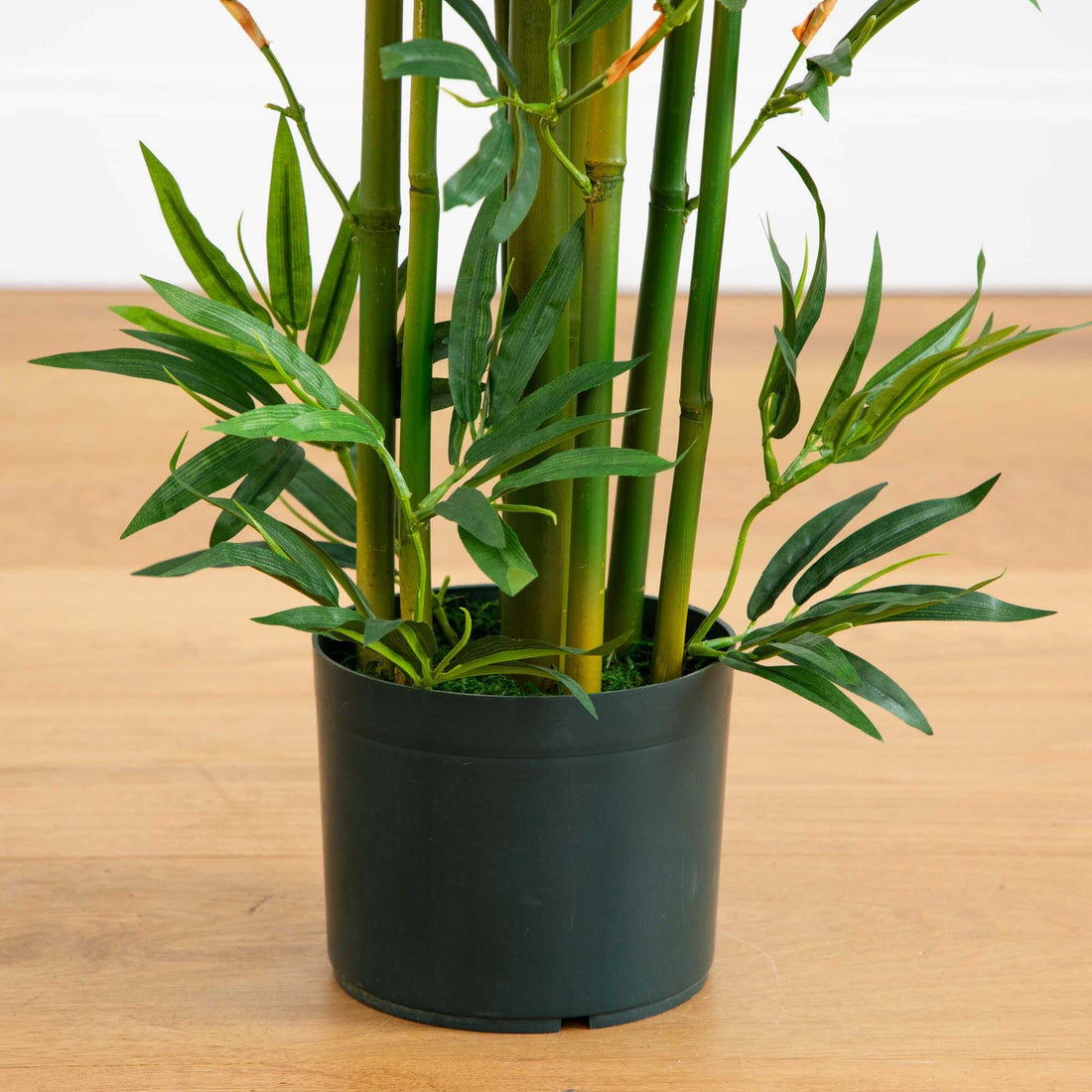 house plants that look like bamboo Nearly Natural 4 ft. Bamboo Silk Plant