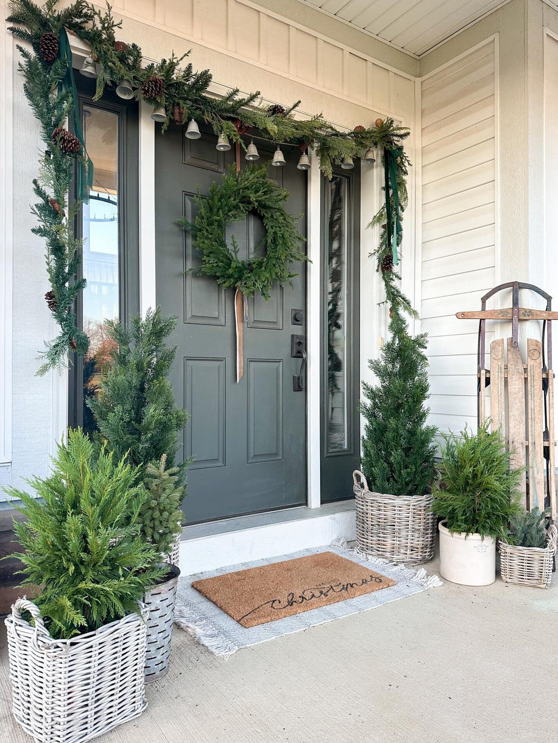 silk house plants trees Nearly Natural 4' Cedar Tree Silk Tree