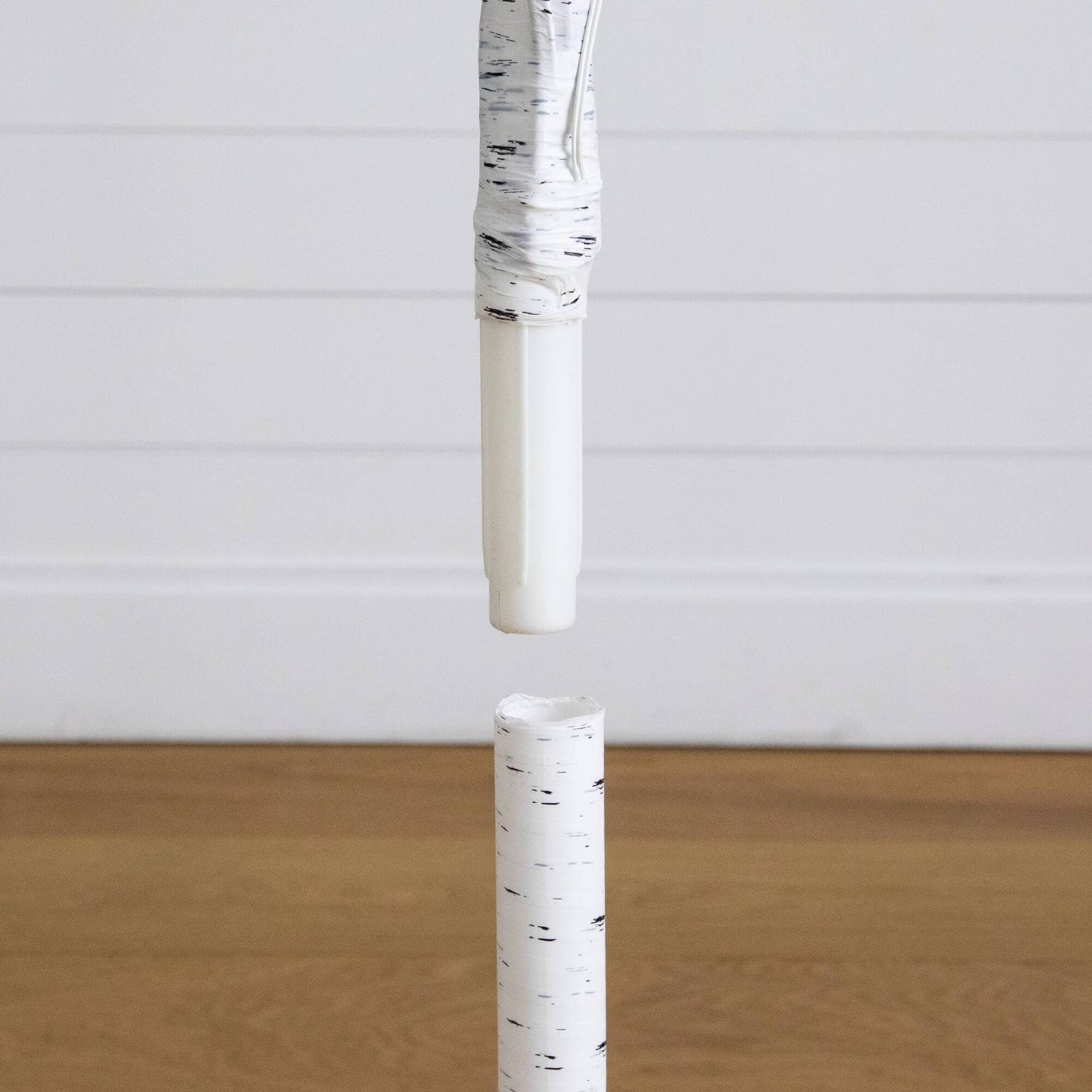 4' 6' 8' Pre-Lit Artificial White Birch Trees with LED Lights - Set of 3