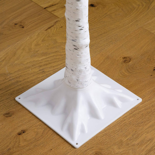 4' 6' 8' Pre-Lit Artificial White Birch Trees with LED Lights - Set of 3
