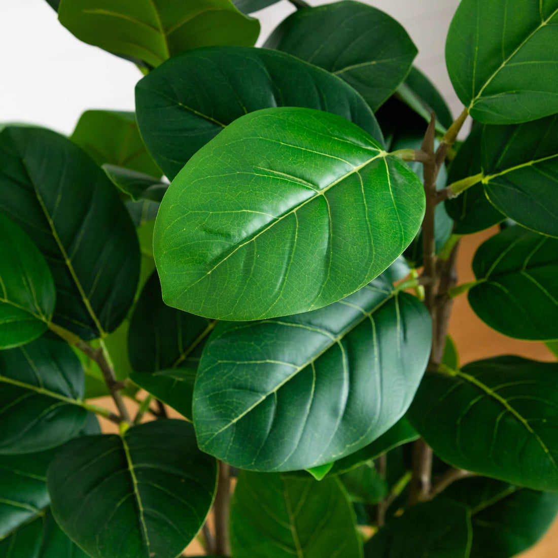 ficus elastica audrey Nearly Natural 4ft. Artificial Audrey Ficus Tree in Rustic Decorative Planter