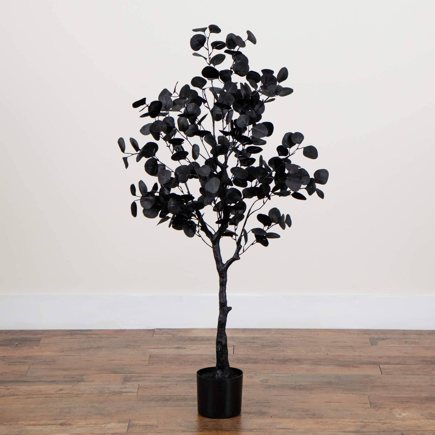 4' Artificial Halloween Black Eucalyptus Tree