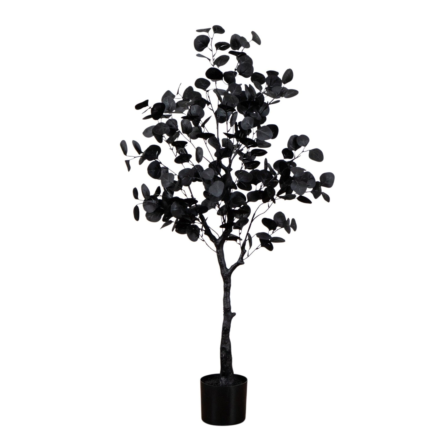 4' Artificial Halloween Black Eucalyptus Tree