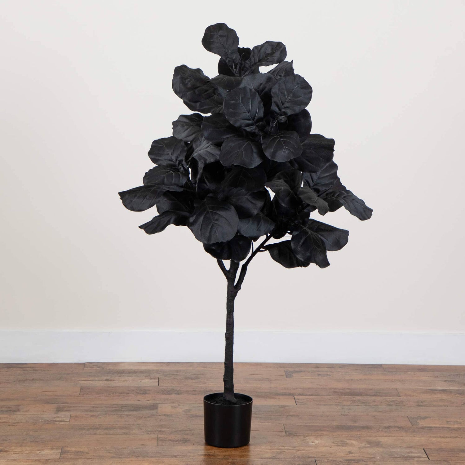 4' Artificial Halloween Black Fiddle Leaf Tree