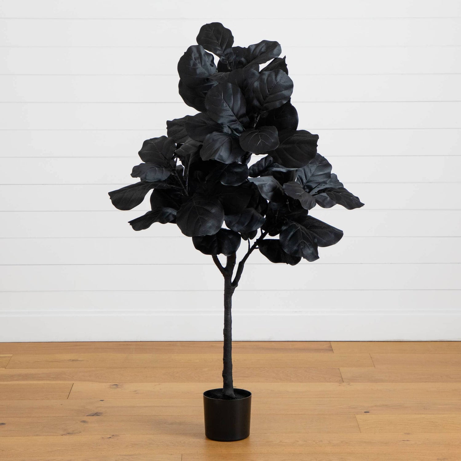 4' Artificial Halloween Black Fiddle Leaf Tree