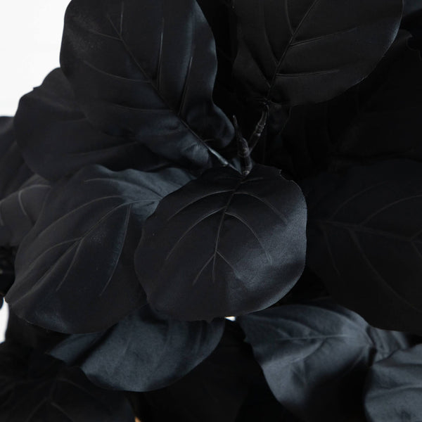 4' Artificial Halloween Black Fiddle Leaf Tree