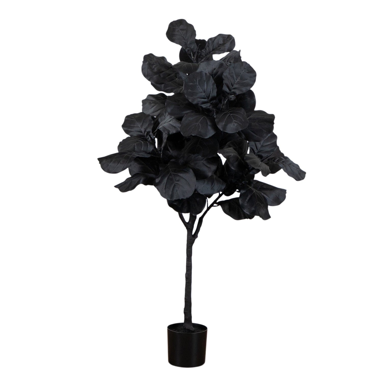 4' Artificial Halloween Black Fiddle Leaf Tree