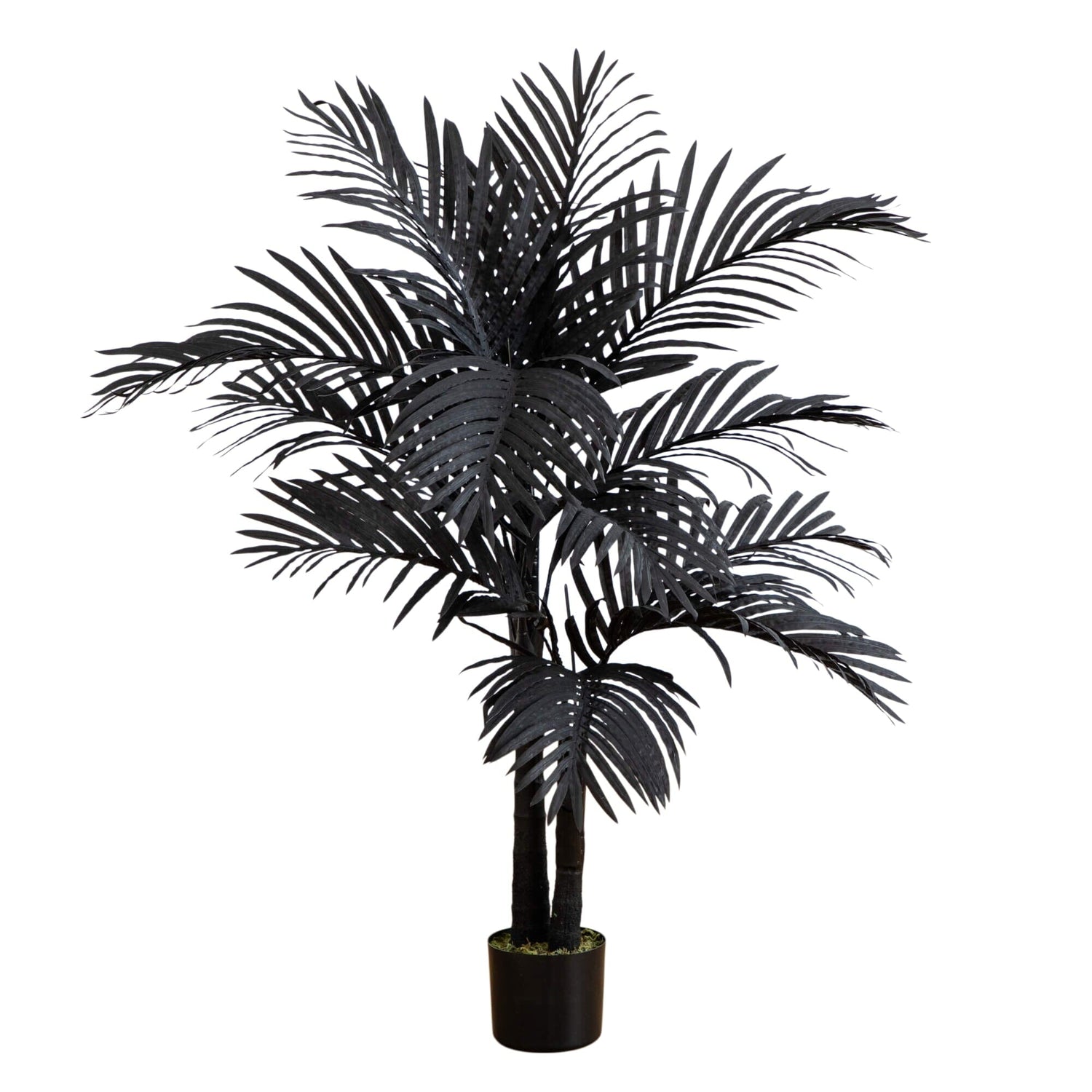 4' Artificial Halloween Black Golden Cane Tree